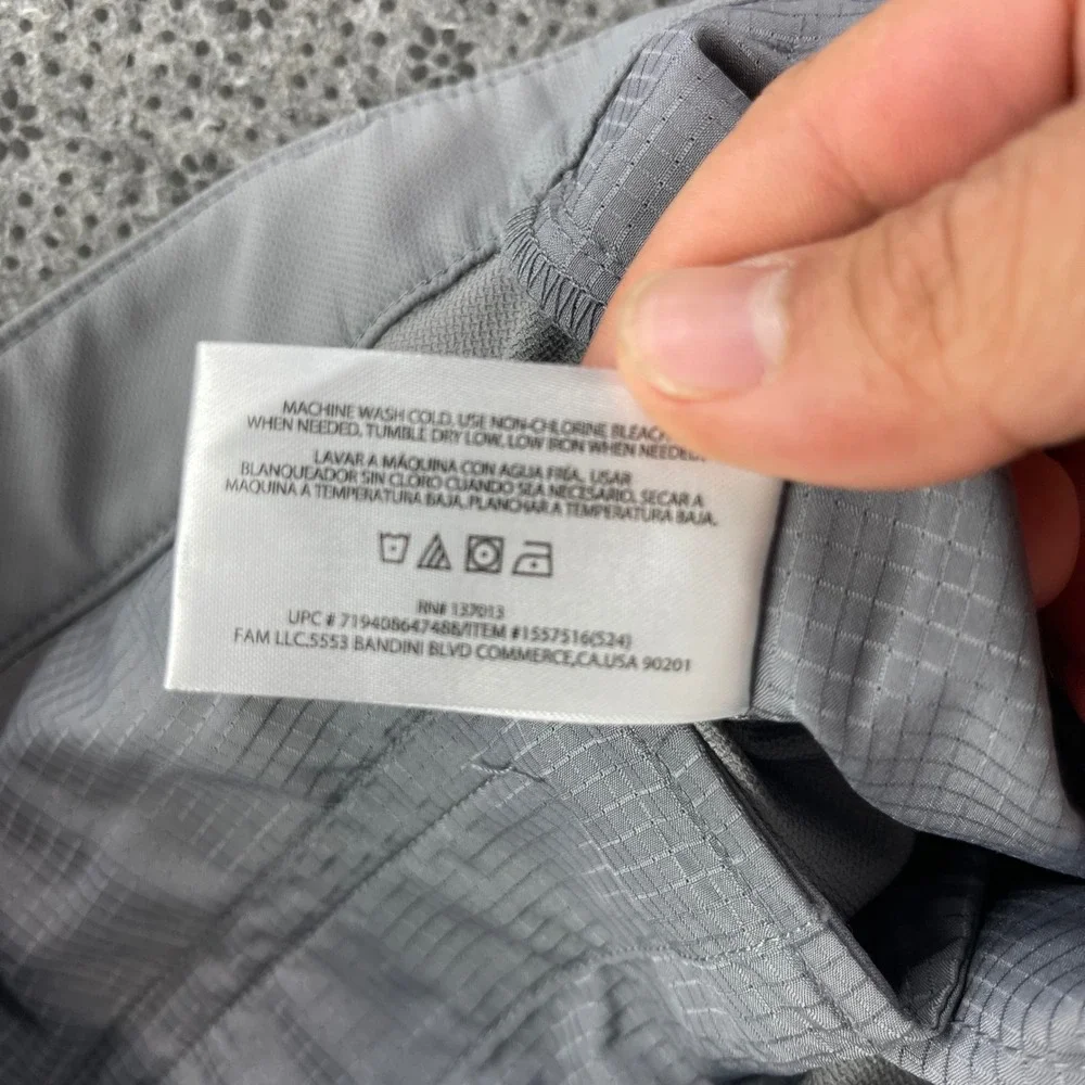 NEW Banana Republic Mens Flat Front Pants Gray Performance Chinos 34x32